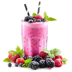 fruit cocktail with berries