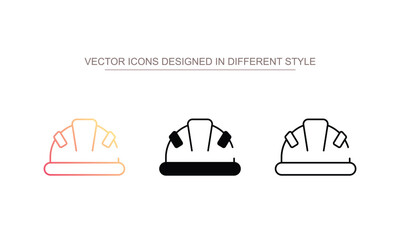 Helmets icon design with white background stock illustration