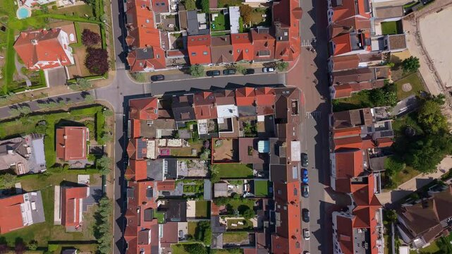 Top Down View Over Knokke's Row Houses | FlyLens 4K