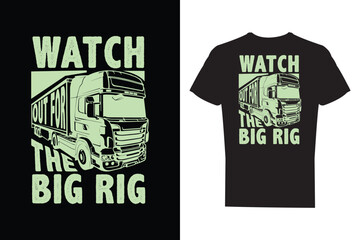 Truck driver t shirt truck vector illustration design