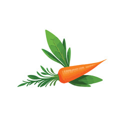 Flat Orange Carrot Vector