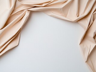 Beige Textured Paper with Folds and Creases
