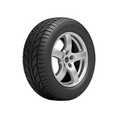 Obraz premium car wheel isolated on white background