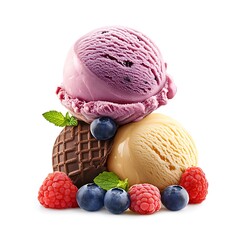 ice cream with fruits