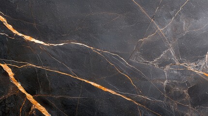 Black Marble Texture With Subtle Gold Veins