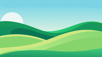 Obraz premium Serene Rolling Hills A Generated AI Landscape Illustration
