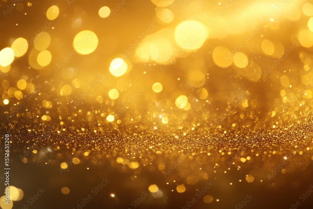 Poster soft gold background creates a blurred abstract atmosphere filled with glimmers and sparkles, perfec