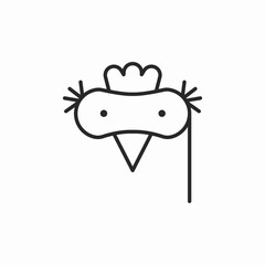 bird face mask icon sign vector