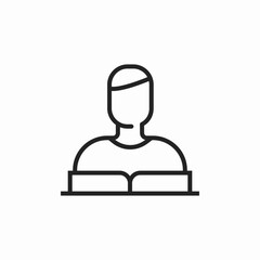 book reader male icon sign vector