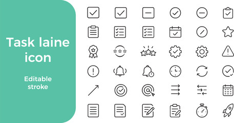 “Task Line Icons – Workflow, Productivity & Project Management” 