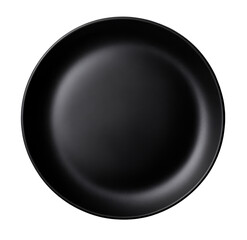 Plate with smooth black surface perfect for stylish dining and elegant table settings