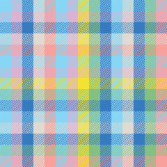 Seamless banner design with a checkered bright pattern. Seamless pattern of multicolored geometric squares. Summer design for packaging and fabric.