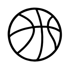 an outline illustration of a basketball isolated on white