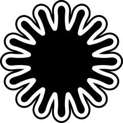 Trendy abstract minimalist figures, stars, flowers, circles.