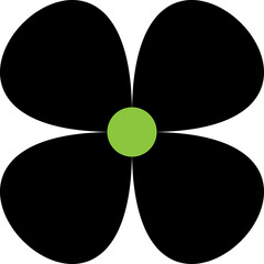 Flowers Trendy abstract minimalist figures, stars, flowers, circles.