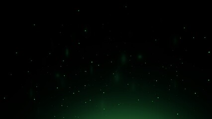 Obraz premium Green fire embers particles texture overlays . Burn effect on isolated black background. Design texture