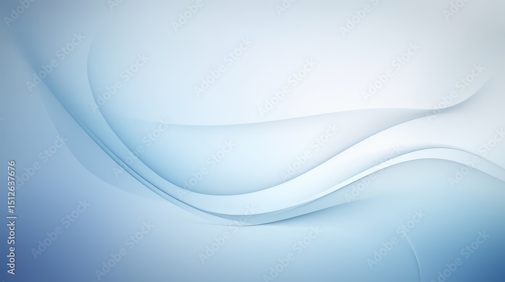 Poster Serene and calming image of a blue and white background with a gentle wave. The blue and white colors create a sense of tranquility and peace, while the wave adds a sense of movement