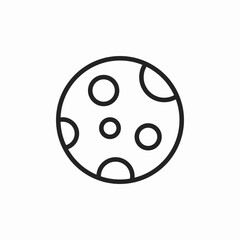 moon full icon sign vector