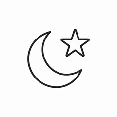moon star icon sign vector