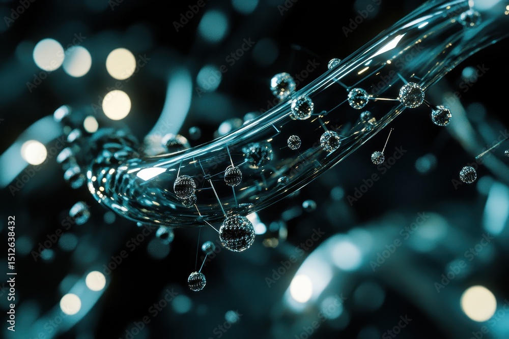 Poster futuristic dna upgrade utilizing advanced nanotechnology to revolutionize genetic modifications and 