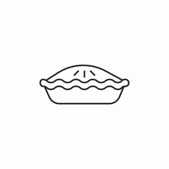 pie bakery icon sign vector