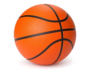 Orange basketball on white background (1)