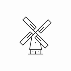 windmill traditional icon sign vector