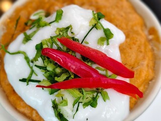 Thai Steamed Fish Curry with Coconut Cream (Hor Mok)