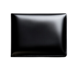 Wallet featuring smooth black finish and compact design for everyday use and portability