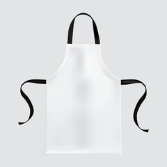 Apron Mockup Isolated On White Background. Vector Illustration