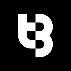Letter TB or BT creative minimal monogram logo