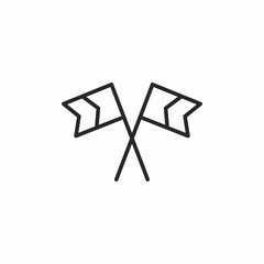 birthday flags icon sign vector