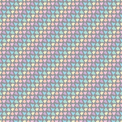 Colorful flower repeat background pattern. Abstract blooms wrapping paper vector in pastel colors over gray.