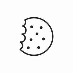 chocolate chip cookie icon sign vector