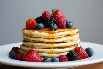 pancakes with berries