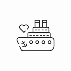 honeymoon voyage icon sign vector