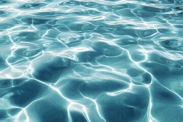 Realistic seamless water ripples create a tranquil ocean surface reflecting sunlight in a serene coastal setting