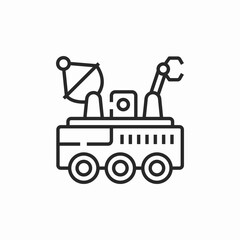 mars rover icon sign vector