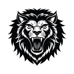 Lion Head Silhouette vector logo, icon illustration.. Lion head art silhouette vector design. Lion logo set.
