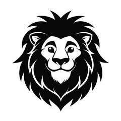 Lion Head Silhouette vector logo, icon illustration.. Lion head art silhouette vector design. Lion logo set.