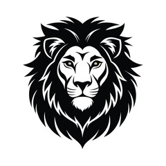Lion Head Silhouette vector logo, icon illustration.. Lion head art silhouette vector design. Lion logo set.