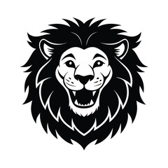 Lion Head Silhouette vector logo, icon illustration.. Lion head art silhouette vector design. Lion logo set.