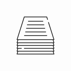 paper stack icon sign vector