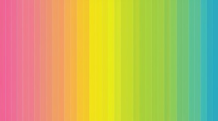 Obraz premium Colorful rainbow stripe background with a yellow stripe. The colors are bright and vibrant. The background is a gradient of colors, from pink to green
