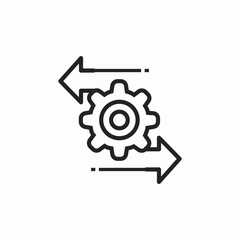 process flow icon sign vector