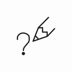 question mark pencil icon sign vector