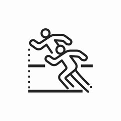 race running icon sign vector