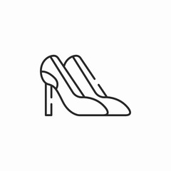 shoes heels icon sign vector