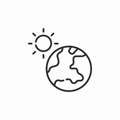 sun earth icon sign vector