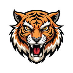 Tiger head  Silhouette  vector logo illustration. Tiger head art silhouette vector illustrations icon, logo design set .